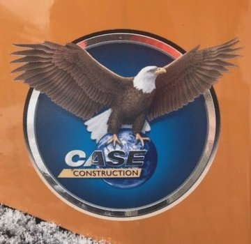 Adler Case Construction rund 14cm Case IH Baumaschinen Aufkleber