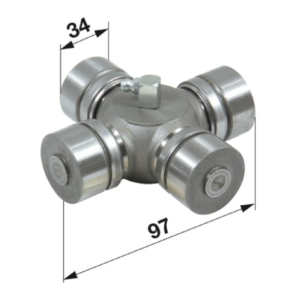Kreuzgelenk 97x34 für ZF Vorderachse APL 1551 1552