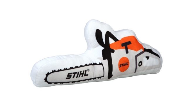 STIHL Kissen in Motorsägenform