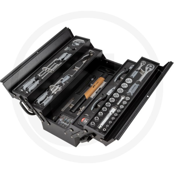 GRANIT BLACK EDITION Heavy Duty Werkzeugkasten bestückt 54 Teile