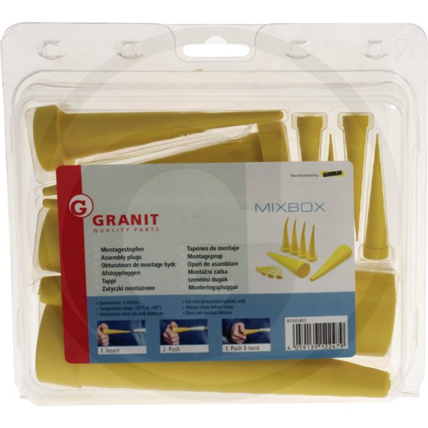 GRANIT SP - MIX BOX Montagestopfen Inhalt: 4x SP-10P, 4x SP-25P, 2x SP-43P