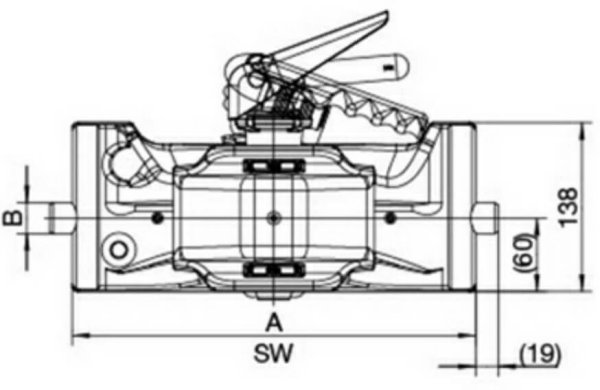 Rockinger Anhängekupplung ohne Stecker nicht automatisch 330mm